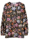 Borgo De Nor Stellan Fil-coupé Floral-print Chiffon Top In Multicoloured