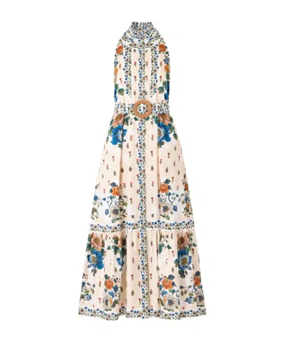 Borgo De Nor Biba Tiered Floral-print Cotton-poplin Maxi Dress In Multi
