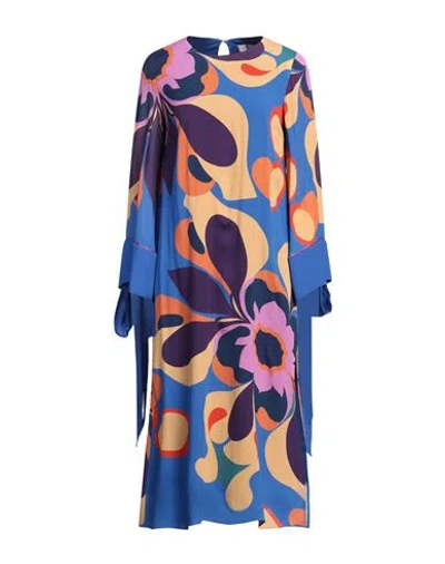 Borgo De Nor Woman Midi Dress Blue Size 10 Viscose