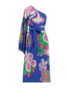 Borgo De Nor Woman Midi Dress Blue Size 8 Viscose In Blue