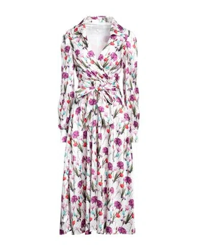 Borgo De Nor Woman Midi Dress Mauve Size 6 Polyester, Elastane In Purple