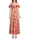 Borgo De Nor Women's Jazella Off Shoulder Floral Gown In Pink Floral