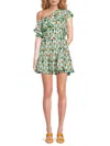 BORGO DE NOR WOMEN'S PIETRA FLORAL LINEN MINI DRESS