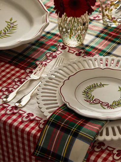 Borgo Delle Tovaglie Amalfi Embroidered Linen Placemats (set Of 4)  Abask Gift Set In Multi