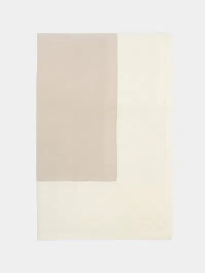Borgo Delle Tovaglie Bauhaus Linen Large Rectangular Tablecloth  Abask Luxury Gift In Neutral