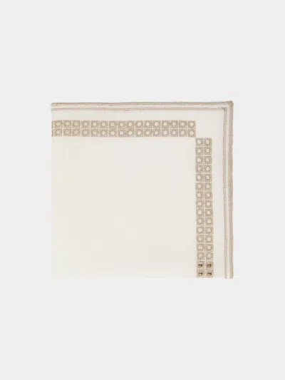 Borgo Delle Tovaglie Eva Embroidered Linen Napkins (set Of 4)  Abask Gift Set In Neutral