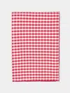 Borgo Delle Tovaglie Filo Rosso Sara Check Linen Rectangular Tablecloth  Abask Luxury Gift