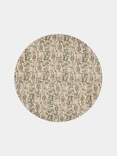 Borgo Delle Tovaglie Filo Sottobosco Linen Round Tablecloth (86.5in/2.2m) In Multi