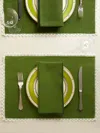 Borgo Delle Tovaglie Linen Crochet-edge Placemats (set Of 4)