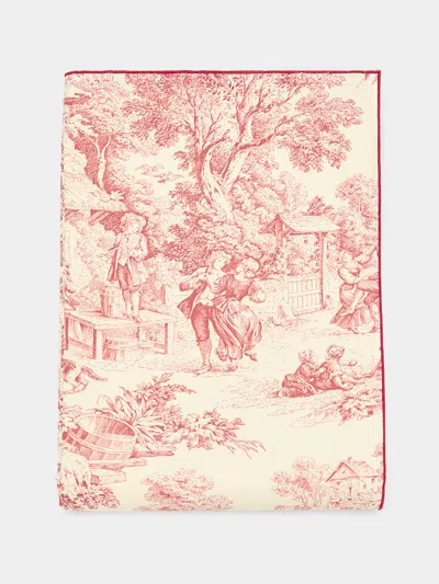 Borgo Delle Tovaglie Toile De Jours Cotton Rectangular Tablecloth  Abask Luxury Gift In Multi