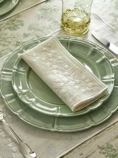 Borgo Delle Tovaglie Venaria Embroidered Linen Napkins (set Of 4)