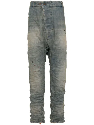 Boris Bidjan Saberi Acid-washed Mould Jeans In Blue