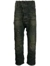 Boris Bidjan Saberi Asymmetric-front Straight-leg Jeans In Blue