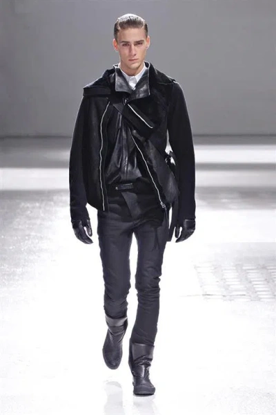 Pre-owned Boris Bidjan Saberi Aw13-14 Canvas Pants In Black