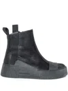Boris Bidjan Saberi Bamba Leather Boots In Black