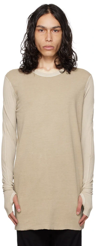 Boris Bidjan Saberi Beige Ls1.2 Tf Long Sleeve T-shirt In Light Sand