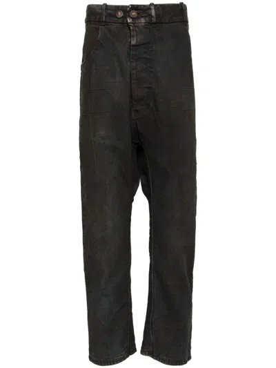 Boris Bidjan Saberi Cotton Loose-fit Trousers In Blue