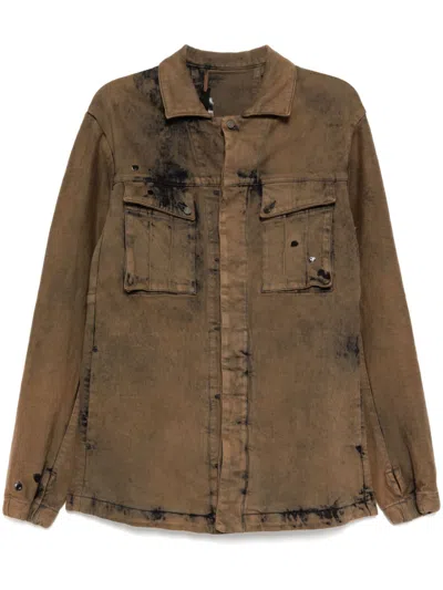 Boris Bidjan Saberi Denim Jacket In Brown