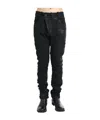 Shop Boris Bidjan Saberi Diagonal Zipper Detail Jeans Pants In Black