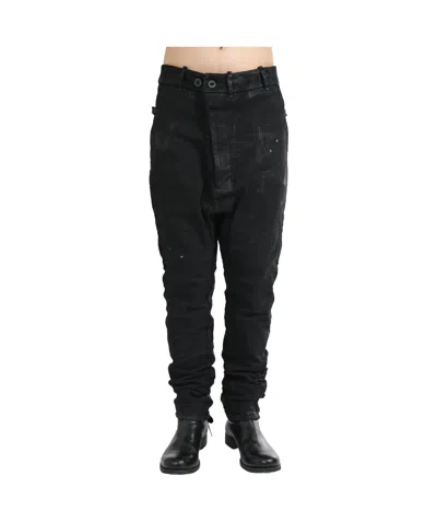 BORIS BIDJAN SABERI DIAGONAL ZIPPER DETAIL JEANS PANTS