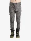 Boris Bidjan Saberi Distress Finish Trousers In Grey