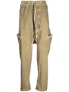 Boris Bidjan Saberi Drawstring-waist Cotton-blend Drop-crotch Trousers In Neutrals