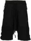 Boris Bidjan Saberi Black Double Object-dyed Shorts In Black