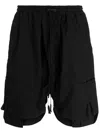 Boris Bidjan Saberi Drop-crotch Drawstring Shorts In Black