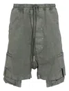 Boris Bidjan Saberi Drop-crotch Drawstring Shorts In Green