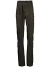 Boris Bidjan Saberi Asymmetric-front Skinny Trousers In Green