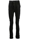 Boris Bidjan Saberi Drop-crotch Skinny Trousers In Schwarz
