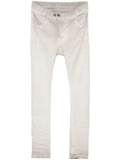 Boris Bidjan Saberi Drop-crotch Skinny Trousers In Grey