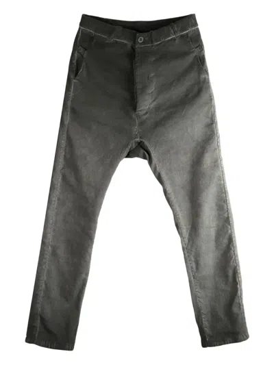 Boris Bidjan Saberi Faded Drop-crotch Trousers In Gray