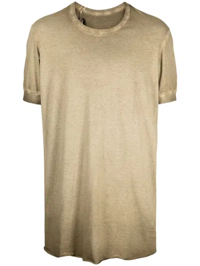 Boris Bidjan Saberi Faded Cotton T-shirt In Neutrals