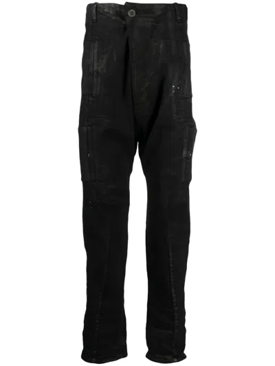 Boris Bidjan Saberi Faded Slim-cut Jeans In Black