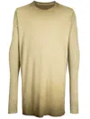 Boris Bidjan Saberi Khaki Ls1.2 Rf Long Sleeve T-shirt In Yellow