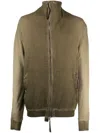 Boris Bidjan Saberi Gradient-effect Zipped Cotton Cardigan In Green