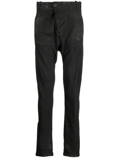 Boris Bidjan Saberi High-waist Tapered Trousers In Black