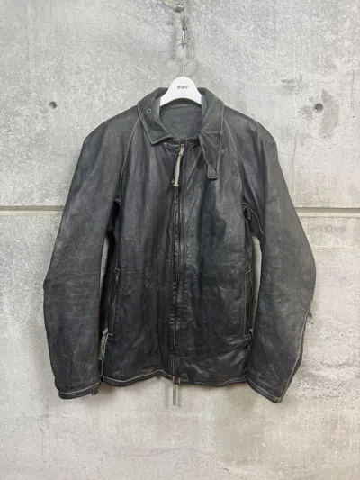 Pre-owned Boris Bidjan Saberi J2 Horse Leather Jacket In Black