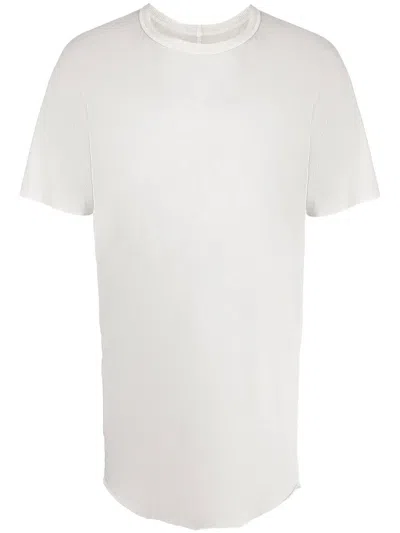 Boris Bidjan Saberi Lace-up-detail Longline T-shirt In Grey