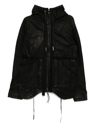 Boris Bidjan Saberi Leather Jacket In Black