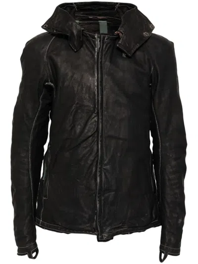 Boris Bidjan Saberi Leather Jacket In Black
