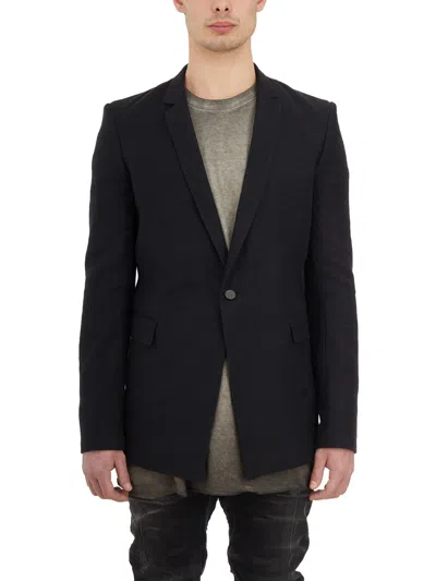 Boris Bidjan Saberi Linen And Cotton Blazer In Black