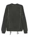 Boris Bidjan Saberi Long-sleeve Cotton Jumper In Grey