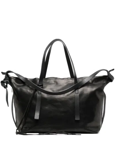 Boris Bidjan Saberi Laces Detail Large Tote Bag In Black