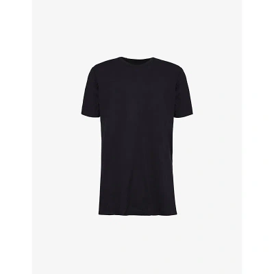 Boris Bidjan Saberi Mens Black Exposed-seam Raw-trim Cotton T-shirt