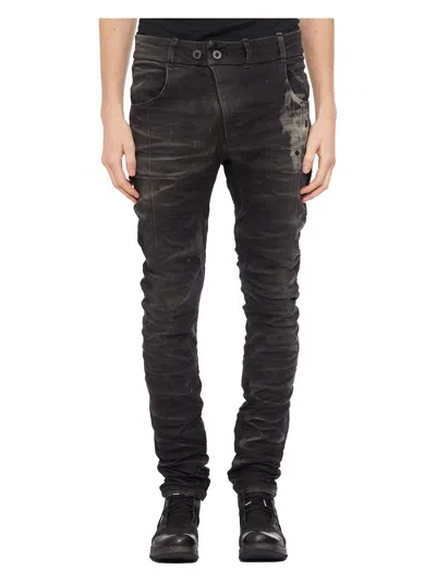 BORIS BIDJAN SABERI MEN'S DENIM STONE WASHED TROUSERS