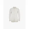 Boris Bidjan Saberi Stand-up-collar Long-sleeve Cotton Shirt In Faded Light Grey