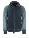 Boris Bidjan Saberi Hybrid Sweatshirt With Zip And Hood In Grey