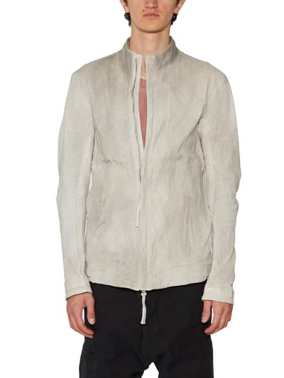 Boris Bidjan Saberi Men's Leather Shirt In Grey